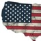 Homeroots USA Americana 27" X 19" Blue Red And White Wood Hanging Wall Decor 635993 - alternate 3