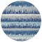 Homeroots 8' Blue Gray And Ivory Round Striped Washable Indoor Outdoor Area Rug 598330 - alternate 5