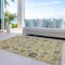 Homeroots 5' X 8' Yellow Gray And Charcoal Oriental Washable Indoor Outdoor Area Rug 582081 - alternate 7