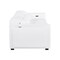 Homeroots 104" White Top Grain Leather Reclining Metal USB Sofa 720390 - alternate 10