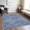 Homeroots 8' X 10' Navy Blue And Ivory Abstract Washable Indoor Outdoor Area Rug 598983 - alternate 8