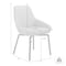 Armen Living Shilo Swivel Upholstered Dining Chair in Taupe Gray Faux Leather with Black Metal Legs - Set of 2 LCSHSITAGRYBLK - alternate 6