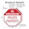 Signmission No Turnaround Private Property, 6 inch X 6 inch, Plastic Sign, 2PK OC-P-2PACK-6-132 - alternate 7