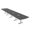 Skutchi Designs 20 Person Conference Table With Power Unit | 20' Arc Rectangle Table | Harmony Series HAR-AREC-48X240-T-WA7949-ESIL - alternate 1