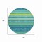 Homeroots 8' Teal Blue Lime Green And Turquoise Round Striped Washable Indoor Outdoor Area Rug 614841 - alternate 7