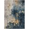 Homeroots 10' X 14' Blue Gray And Gold Abstract Washable Indoor Outdoor Area Rug 603052 - alternate 8