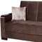 Homeroots 87" Brown Microfiber Convertible Futon Sleeper Sofa And Toss Pillows With Storage 607100 - alternate 8