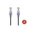 Monoprice Slim Cat6A Patch Cable, 5, Pack, 10 ft., Blk 15141 - alternate 1