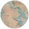 Homeroots 8' Teal Blue Coral And Ivory Round Abstract Washable Indoor Outdoor Area Rug 617586 - alternate 5