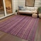 Homeroots 5' X 8' Pink Mauve And Blush Striped Washable Indoor Outdoor Area Rug 616377 - alternate 6