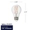 Bulbrite 50W Equivalent Warm White Light A19 Dimmable LED Filament Light Bulb, 2PK 861423 - alternate 2