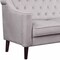 Homeroots 73" Cream Fabric Sofa With Dark Brown Legs 318824 - alternate 3
