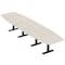 Skutchi Designs 16ft Boat Conference Table With Power | Harmony Series | 16 Person Meeting Room Table HAR-BOT-48X192-T.BK-K458-NA - alternate 1