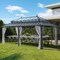 Sunjoy Kingston 20x12 Gazebo, Steel & PC Roof Hardtop Gazebo with Curtain and Netting - Gray Aluminum Posts A1020438A100 - alternate 1