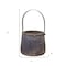 Homeroots Set of Two Brown Wood And Steel Bucket Pot Planters, 2PK 632596 - alternate 5
