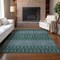 Homeroots 3' X 5' Green Blue And Purple Tribal Washable Indoor Outdoor Area Rug 582560 - alternate 7