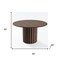 Homeroots 52" Brown Wood Pedestal Base Round Top Dining Table 720944 - alternate 5