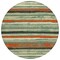 Homeroots 8' Sage Black And Red Round Striped Washable Indoor Outdoor Area Rug 598928 - alternate 6