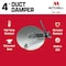 Mitchell Metal 4" Round HVAC Duct Damper, 30 Gauge Galvanized Steel Airflow Control Plate MM-9154 - alternate 5