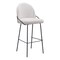 Homeroots Set of Two 30" Ivory And Black Shearling And Steel Bar Height Bar Chairs 555690 - alternate 7