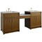 James Martin Vanities Bellshire 84" Dual Vanity Set w/24" Make-Up Counter, Honey Oak w/3 cm Victorian Silver Silestone Top 660-VMC84-HNO-3VSL - alternate 5