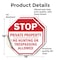 Signmission Stop Private Property No Hunting or, 18 inch X 18 inch, Vinyl Decal, 2PK OC-D-2PACK-18-165 - alternate 4