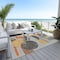 Homeroots 10' X 14' Gray Gold And Orange Geometric Washable Indoor Outdoor Area Rug 618027 - alternate 6