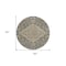 Homeroots 8' Charcoal Gray And Brown Round Oriental Washable Indoor Outdoor Area Rug 605231 - alternate 7
