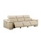 Homeroots 107" Beige Italian Leather Reclining Metal USB Sofa 720459 - alternate 5