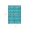 Homeroots 3' X 5' Teal Blue Ivory And Gold Geometric Washable Indoor Outdoor Area Rug 612220 - alternate 5