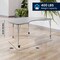 Flash Furniture Commercial Adjustable Height Kidney Activity Table with Locking Casters-Gray XU-A4872-KIDNY-GRY-T-A-CAS-GG - alternate 7