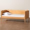 Baxton Studio Malaya Modern Oak Brown Wood Full Daybed with Scalloped Edges 256-14023-ZORO - alternate 10