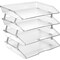 Acrimet Facility 4 Tier Letter Tray Side Load Letter Size A4 Desktop File Organizer Plastic Crystal 256.3 - alternate 1