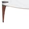 Homeroots 36" White and Black Sintered Stone Faux Leather And Steel Triangle Coffee Table 565004 - alternate 8