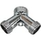 Landscapers Select ProSource Y-Connector, 3/4 in x 3/4 in, Metal, Chrome, For: Garden Hose PMB-064 - alternate 1
