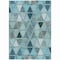 Homeroots 9' X 12' Teal Blue Aqua And Gray Geometric Washable Indoor Outdoor Area Rug 583056 - alternate 7