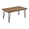 Homeroots 63" Brown and Black Wood And Metal Dining Table 555199 - alternate 1