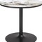 Homeroots 36" Gray Glass and Steel Pedestal Base Round Top Dining Table 720926 - alternate 6