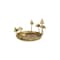Homeroots 6" Gold Cast Iron Handmade Round Trinket Tray 634801 - alternate 1