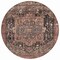 Homeroots 8' Charcoal Round Medallion Washable Indoor Outdoor Area Rug 608006 - alternate 8