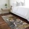 Homeroots 8' Runner Brown and Gray Abstract Washable Non Skid Indoor Outdoor Runner Rug 559434 - alternate 6