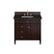 James Martin Vanities Brittany 36" Single Vanity, Burnished Mahogany, w/ 3 CM Phantome Eclos Top 650-V36-BNM-3PHT - alternate 1