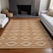 Homeroots 5' X 8' Copper And Ivory Geometric Washable Indoor Outdoor Area Rug 599653 - alternate 7