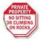 Signmission Private Property No Sitting or Clim, 4 inch X 4 inch, Vinyl Decal, 2PK OC-D-2PACK-4-154 - alternate 1
