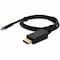 Add-On AddOn 3ft USB 3.1 (C) Male to DisplayPort Male Black Cable USBC2DPMM3F - alternate 1
