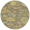 Homeroots 8' Artichoke Green Coral And Brown Round Floral Washable Indoor Outdoor Area Rug 604104 - alternate 8