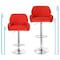 Elama 2 Piece Adjustable Faux Leather Bar Stool in Red and Black with Chrome Base ELM-716-RED-BLK - alternate 8