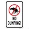 Signmission No Dumping With Dog Graphic, Heavy-Gauge Aluminum, 18" x 24", A-1824-25087 A-1824-25087 - alternate 2