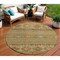 Homeroots 8' Beige Taupe And Gold Round Tribal Washable Indoor Outdoor Area Rug 615394 - alternate 1
