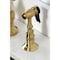 Kingston Brass Bridge Kitchen Faucet with Brass Sprayer, Brushed Brass KS7757AXBS - alternate 4